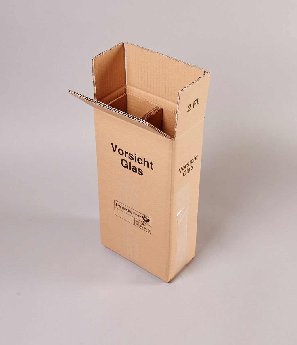 Weinversand Karton für 2 Flaschen
